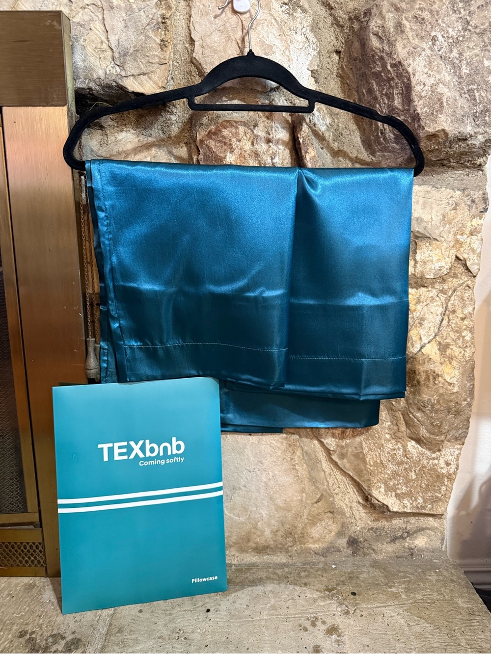 Queen Size Teal Satin Pillowcases - sealed - 1 pair